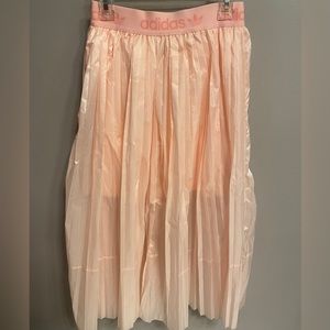 adidas Originals - Pink Pleated Midi Skirt